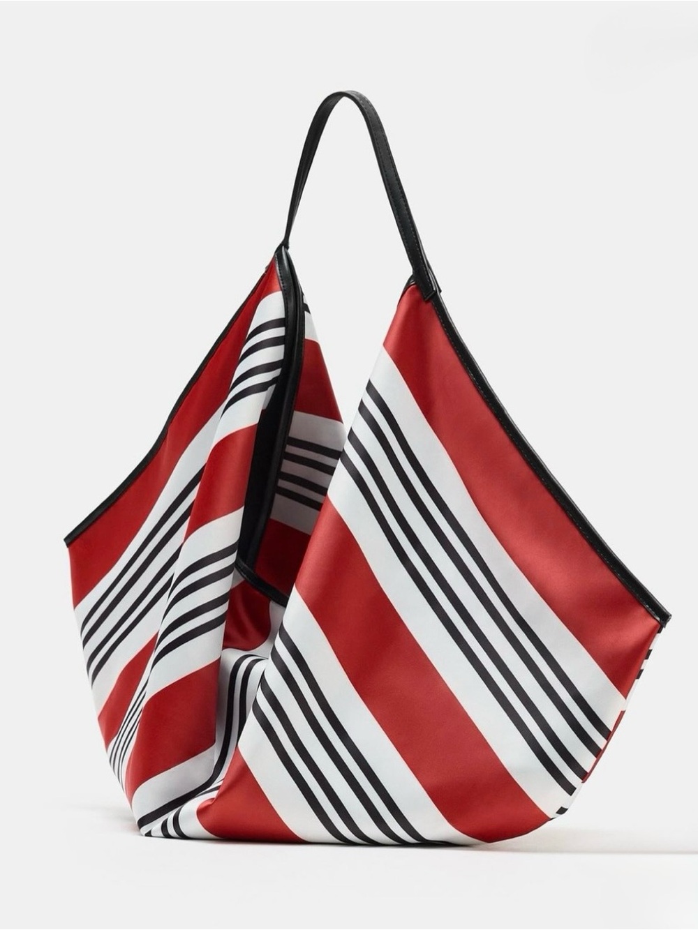 Zara Striped Fabric Tote Bag. Brand new!